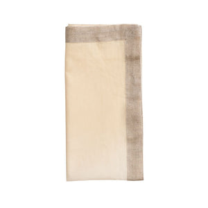 Dip Dye Napkin in White and Beige Set/4