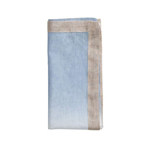Dip Dye Napkin in White and Periwinkle Set/4