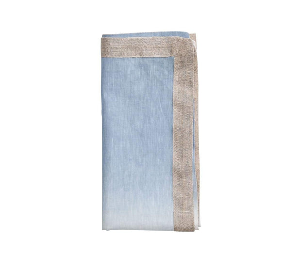 Dip Dye Napkin in White and Periwinkle Set/4