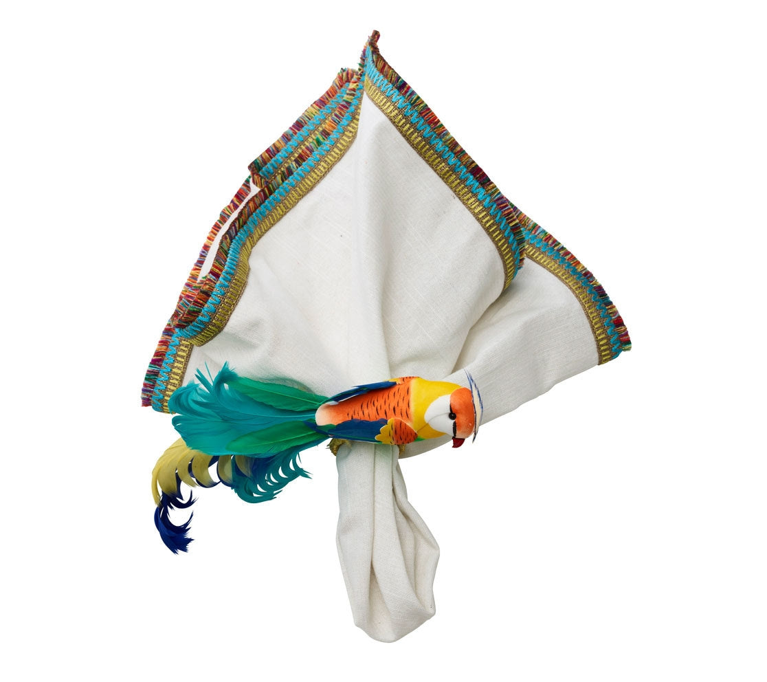 Spectrum Napkin in White and Multi Set/4