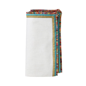 Spectrum Napkin in White and Multi Set/4