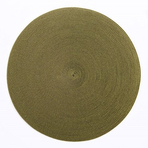 Round Placemat in Espresso Avocado Set/4