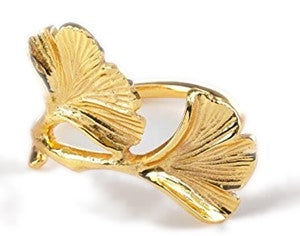 GInko Gold Napkin Ring set/4
