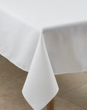 70" Square Everyday White Tablecloth