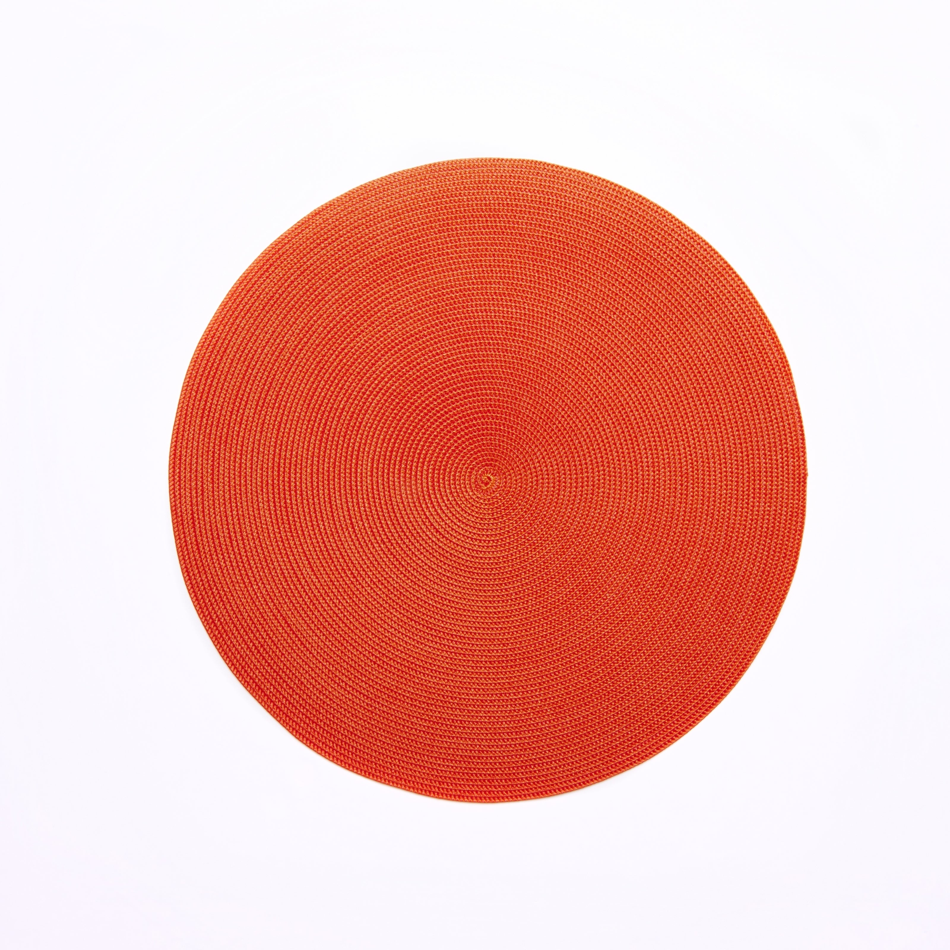 Round Placemat in Red/Orange Set/4