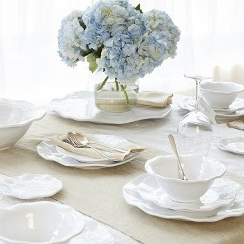 Ruffle White Salad Servers