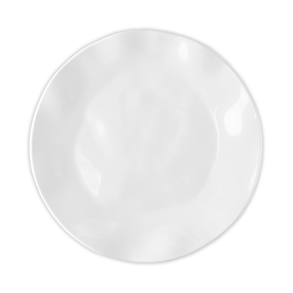 Ruffle White Round Dinner Plate set/4