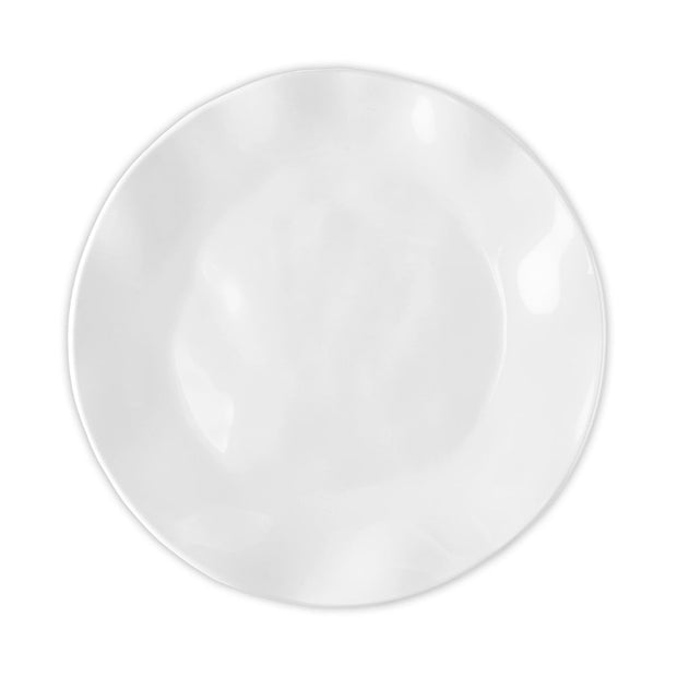 Ruffle White Round Dinner Plate set/4