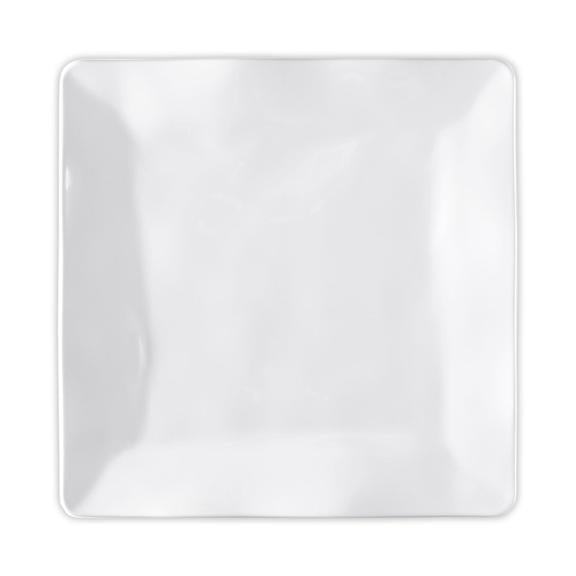 Ruffle White Square Dinner Plate set/4
