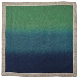 Dip Dye Napkin in Navy and Green Set/4