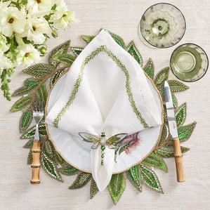 Dragonfly Napkin Ring in Green Set/4