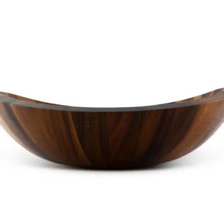 Munich Pattern Large Acacia Wood Salad Bowl