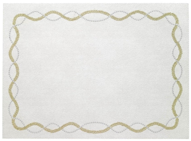 Olympia Silver and Gold Rectangle Placemat Set/4