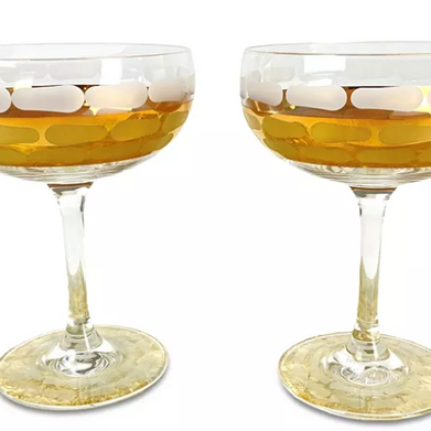 Truro Gold Classic Coupe Glass Set/2