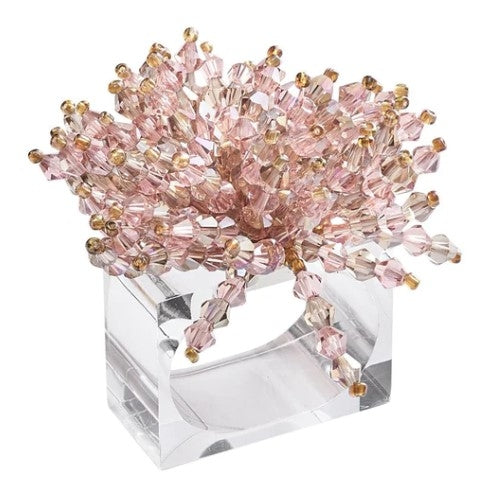 Brilliant Napkin Ring in Blush Set/4