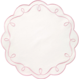 Ribbon Twirl Rose Placemat Set/4