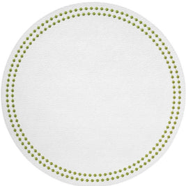 Pearls Willow on White Round Placemat Set/4