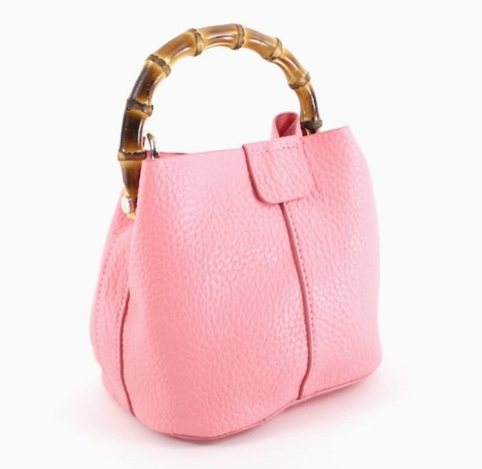 Bamboo Top Handle Crossbody Bag (multiple colors)