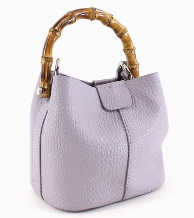Bamboo Top Handle Crossbody Bag (multiple colors)