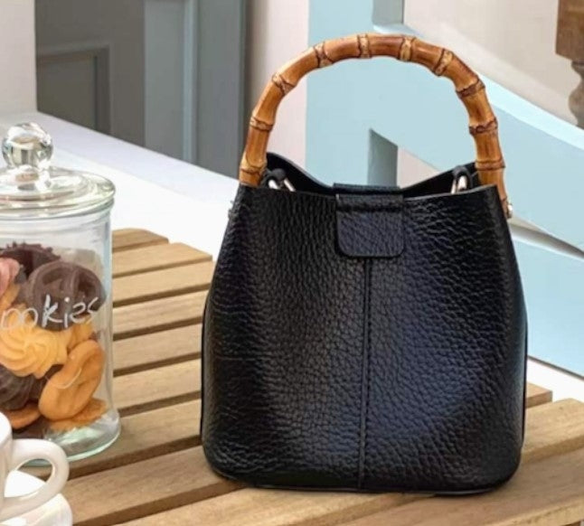 Bamboo Top Handle Crossbody Bag (multiple colors)