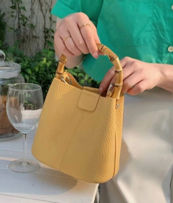 Bamboo Top Handle Crossbody Bag (multiple colors)