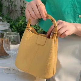 Bamboo Top Handle Crossbody Bag (multiple colors)