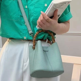 Bamboo Top Handle Crossbody Bag (multiple colors)