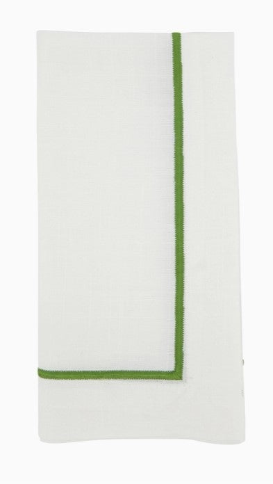 Line Embroidered Kiwi Napkin Set/4