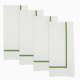 Line Embroidered Kiwi Napkin Set/4