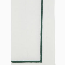 Line Embroidered Jasper Green Napkin Set/4
