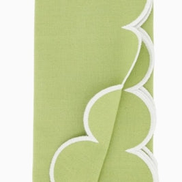 Scallop Hem Napkin Kiwi Set/4
