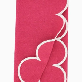 Scallop Hem Napkin Fushia Set/4