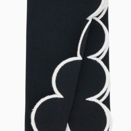 Scallop Hem Napkin Black Set/4