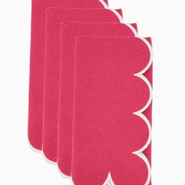 Scallop Hem Napkin Fushia Set/4