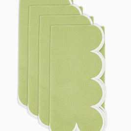 Scallop Hem Napkin Kiwi Set/4