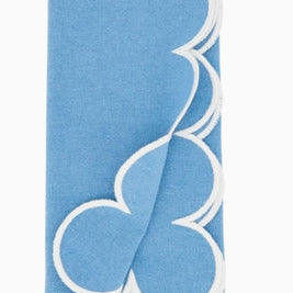 Scallop Hem Napkin Periwinkle Set/4