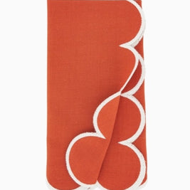 Scallop Hem Napkin Rust Set/4