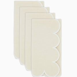 Scallop Hem Napkin Natural Set/4