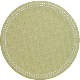 Pearls Fern with White Round Placemat Set/4