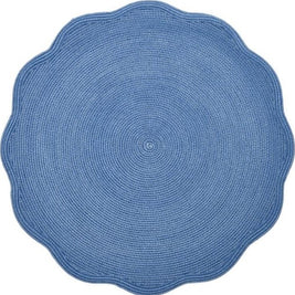 Round Scallop Placemat in Denim Set/4