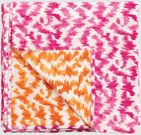 Kantha in Orange & Fuchsia Modern Moiré 70