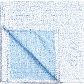 Blue Block Print Leaves Reversible 70