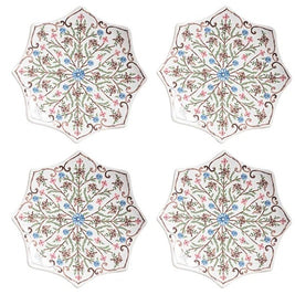 Villa Seville Scalloped Side/Cocktail Plate Set/4 - Chambray