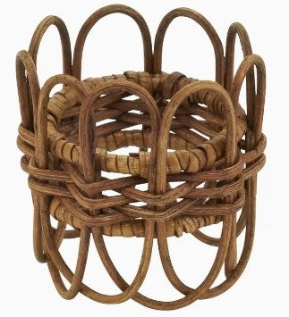 Twisted Rattan Napkin Ring Set/4
