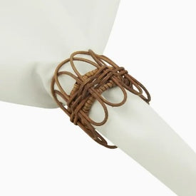 Twisted Rattan Napkin Ring Set/4