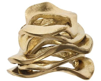 Flux Napkin Ring in Gold Set/4