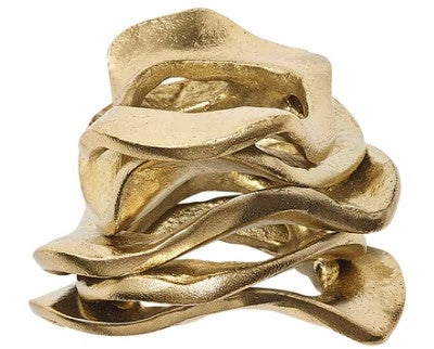 Flux Napkin Ring in Gold Set/4