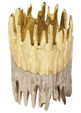 Patina Napkin Rings Gold/Silver Set/4