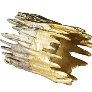 Patina Napkin Rings Gold/Silver Set/4