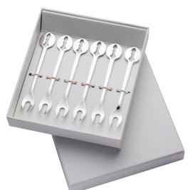 Kiss Condiment Party Forks Silver Set/6